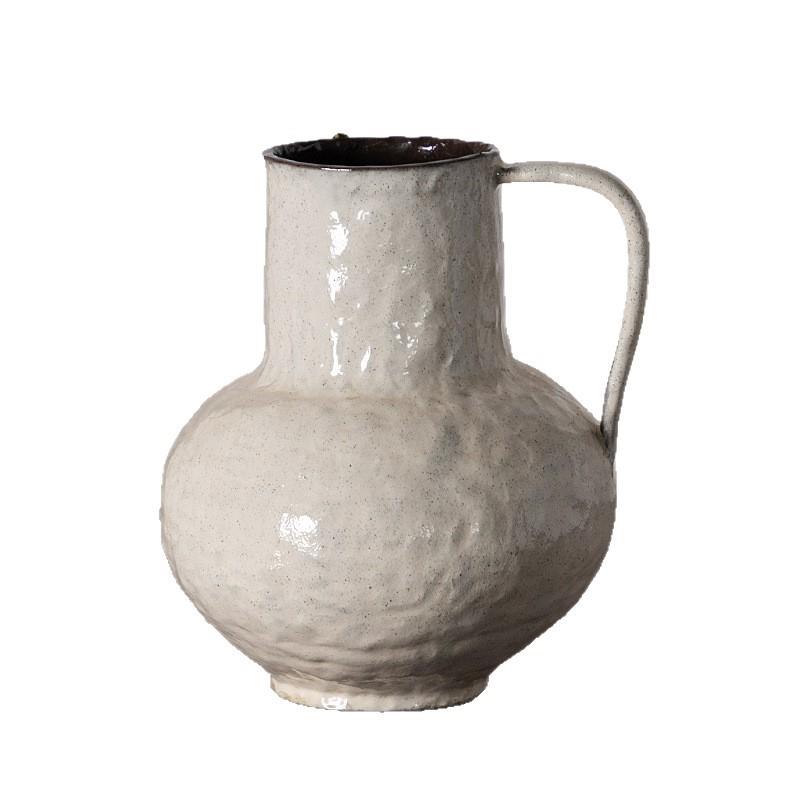 景手D1231A3德居陶瓷花瓶客厅家花插装饰瓷器手工绘牡丹花绿植插