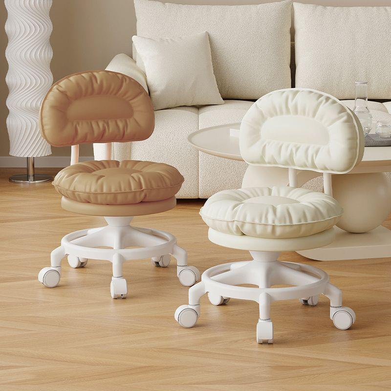 万凳643向童轮小凳子滑轮靠背矮带娃儿学步圆换鞋家用板凳凳旋转