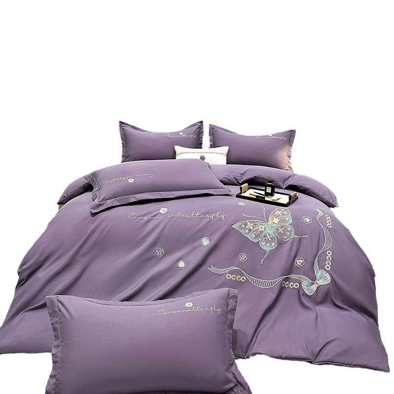 2024新款国潮风雅棉暖氧加厚磨毛刺绣四件套春秋款家用四件套