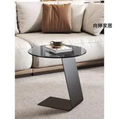 玻璃边几意式 客厅家用小户型沙发角几阳台茶桌高级简小茶几ins风
