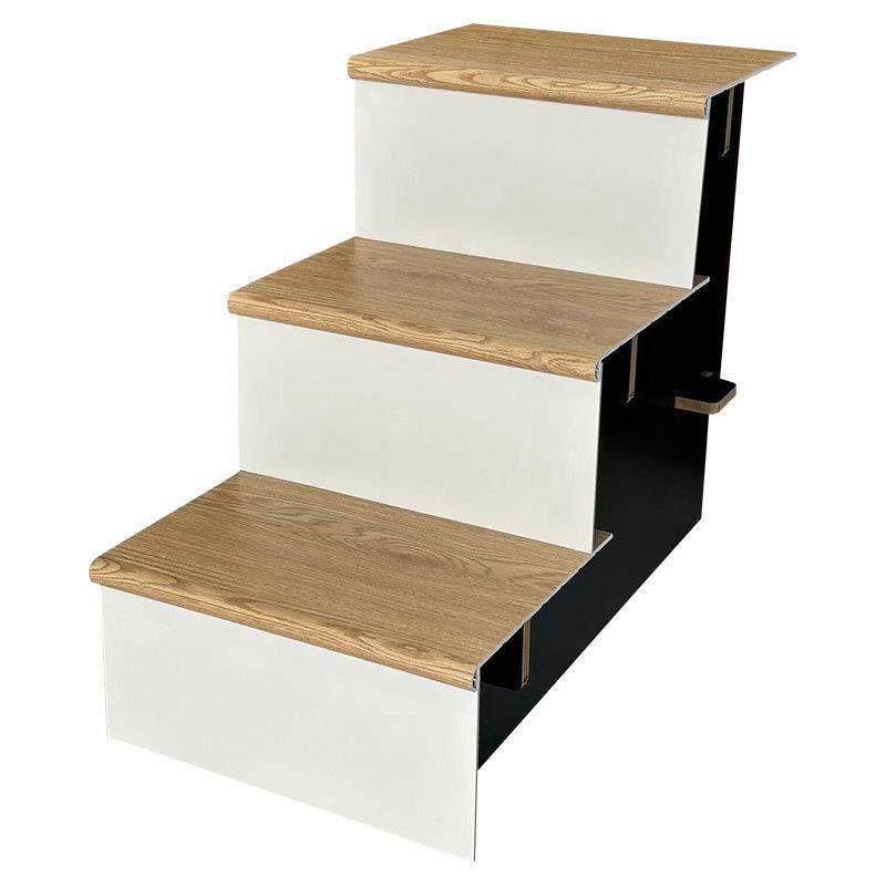 spc地板配套楼梯踏步pvc石塑石晶地板wpc楼梯踏步板可定膜定花色