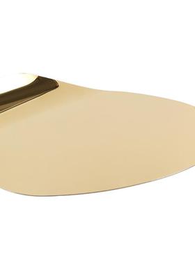 北欧ins风轻奢金属不规则折页托盘高级感桌面创意艺术水果盘饰品