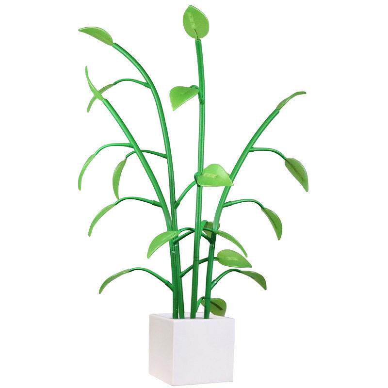 独立站LEDHouseplant室内彩色发光绿植塑料树叶灯植物灯