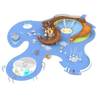 大型不锈钢滑滑梯户外儿童无动力游乐商场幼儿园游乐园设施厂家