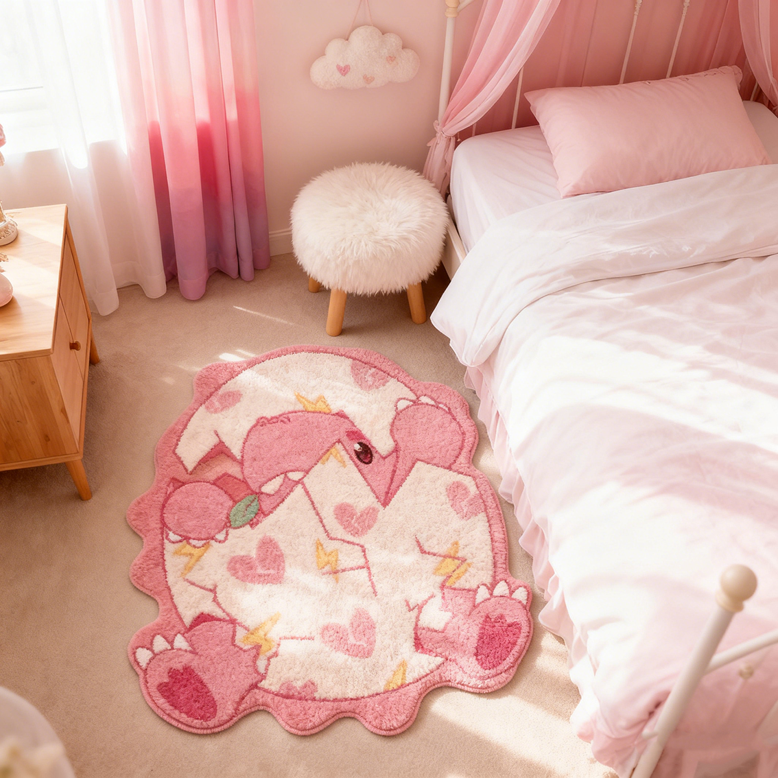 汪苏泷素龙抱抱地毯十万伏特周边软萌可爱破蛋壳床边垫宠物书桌垫,居家布艺,床边毯,淘宝优惠券,粉丝福利购,淘宝优惠卷