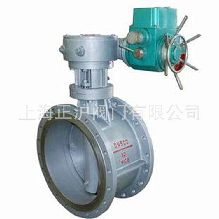 上海正沪阀门制造电动蝶阀D943H开关防爆型电动调节蝶阀工业煤气