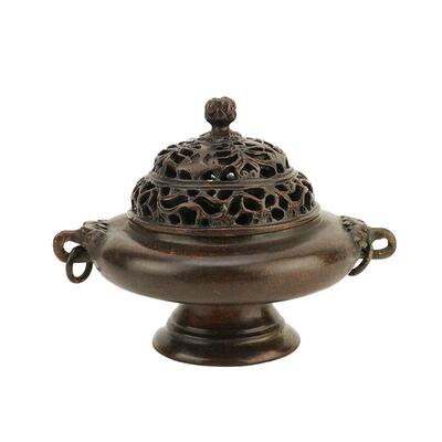 厂家仿古雕花摆铜香炉185足三香炉件仿古海兽香熏炉莲花熏香炉