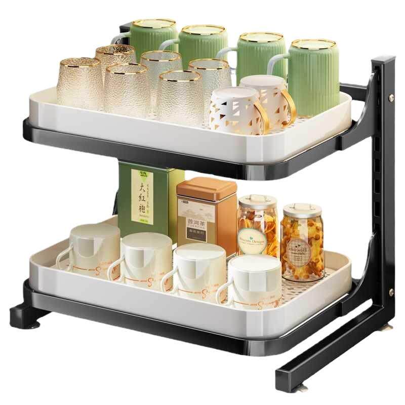 帅仕杯子收纳置物挂架客壁厅桌台面放水杯F9677MST红酒玻璃上分层