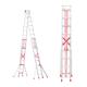 加厚铝合金伸缩工收折腿双人字梯升程户外降阁楼梯折叠收折腿梯子
