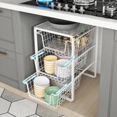 房抽屉式 置物架橱柜碗内碟厨抽屉架纳分隔碗架碗盘分层架收盘子架