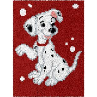 d地毯挂毯i十段字绣地毯绣段绣段y段绣大垫手工diy地小狗图案