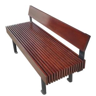 户区外公园椅长庭院塑室外长条凳小金属木排椅广场靠户外公园背座