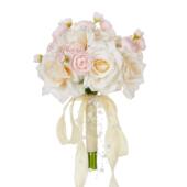 新款 59婚礼新娘手捧花粉色级感玫瑰捧花苞层次感手花摄影 高5979