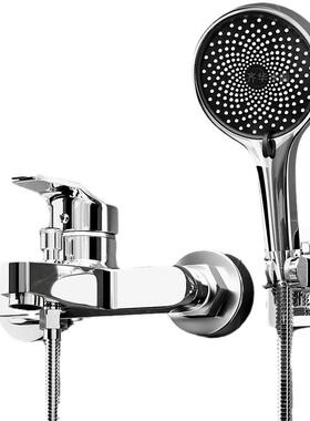 全铜压洒套一整套简易淋浴花花洒套60557装增三联加厚暗装花全洒