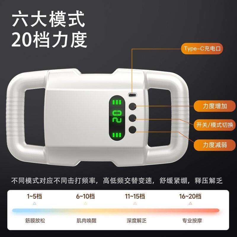 四头筋膜枪肌肉放松按摩器高频大功率电动颈膜抢六头筋膜枪按摩仪