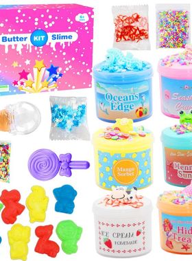 史莱姆套装slime kit60ml  棉花泥 黄油泥不沉淀彩泥黏土玩具