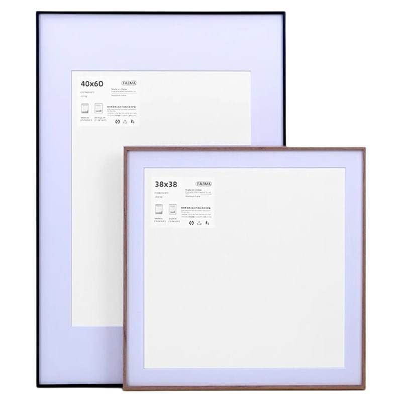杰艺铝合金相框画边框空框挂墙16寸20寸拼N图相框海报框白卡纸裱