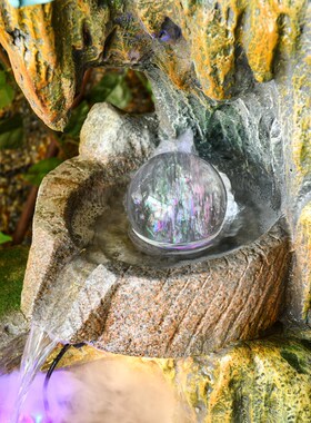 庭院鱼池摆件景观假山喷泉石磨循环流水花园装饰客厅X茶室装饰摆