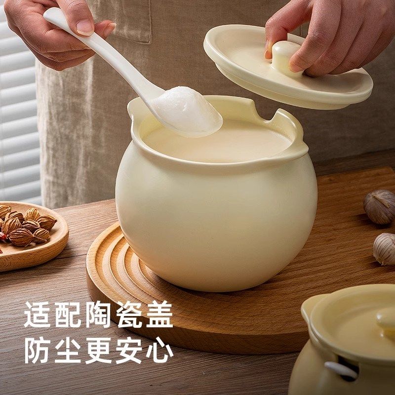 猪油罐家用耐高温陶瓷油泼辣子罐厨房调味罐辣椒油专用储存罐带勺,厨房/烹饪用具,调味瓶罐/调料研磨器,淘宝优惠券,粉丝福利购,淘宝优惠卷