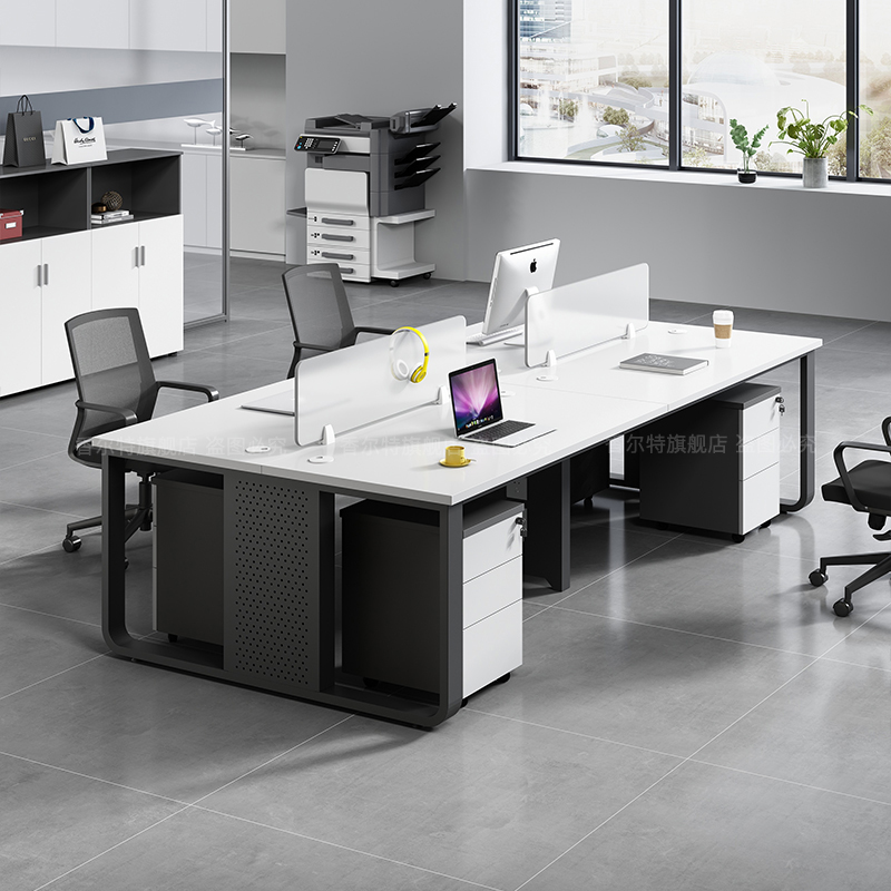 屏风工位简易单双人卡座职员电脑办公桌简约现代家用四4人位