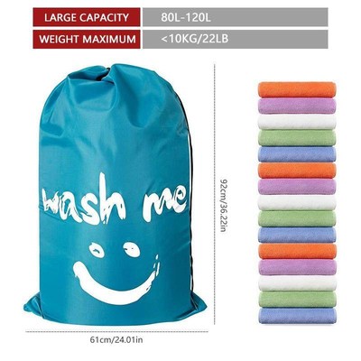 Nylon Laundry Bag Travel Storage Pouch Machine Washable
