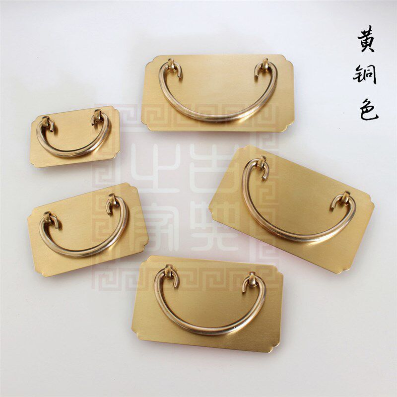 仿古铜平板拉手铜配件抽屉仿古红木家具装修橱柜电视柜拉手AB-117