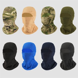 防风巴拉法克帽冬季摩托车骑行保暖头套防寒摇粒绒护脸滑雪面罩