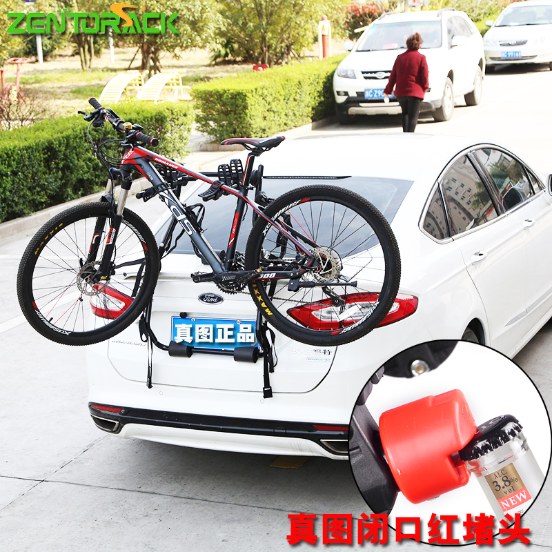 真图汽车后挂式自行k车架车尾架悬挂架不挡车牌车载单车架挂三辆