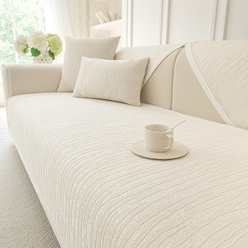 法式奶油风沙发垫防滑坐垫202z4新款防猫抓四季通用皮沙发套罩盖