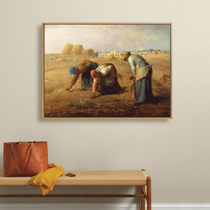 装饰画米勒拾穗者写实主义世界名画E卧室玄关沙发背景墙餐厅挂画
