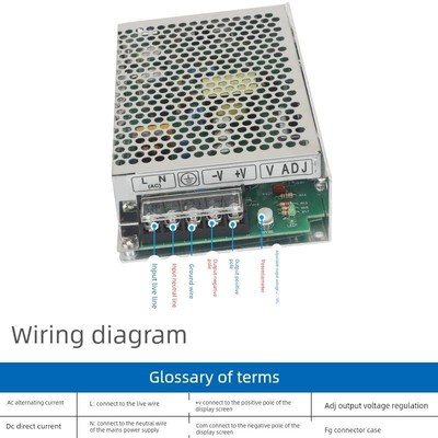 台州明纬开关电源S-75-24V3A 220V转24V直流电源DC5V/15V/18V/48V