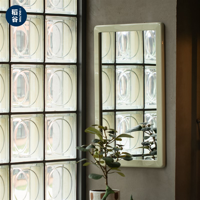 稻谷藏库DULTON 金属方B镜大号玄关镜子 化妆墙面简约