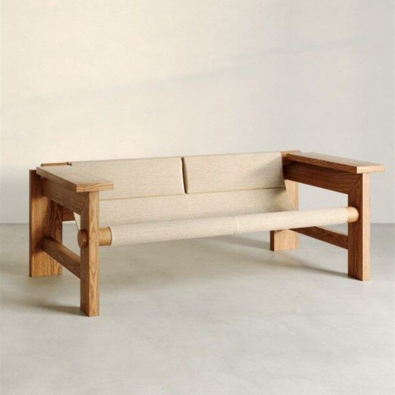 中古设计师实木沙发创意极简民宿酒店样板间公馆单双三人位休闲椅,住宅家具,实木沙发,淘宝优惠券,粉丝福利购,淘宝优惠卷