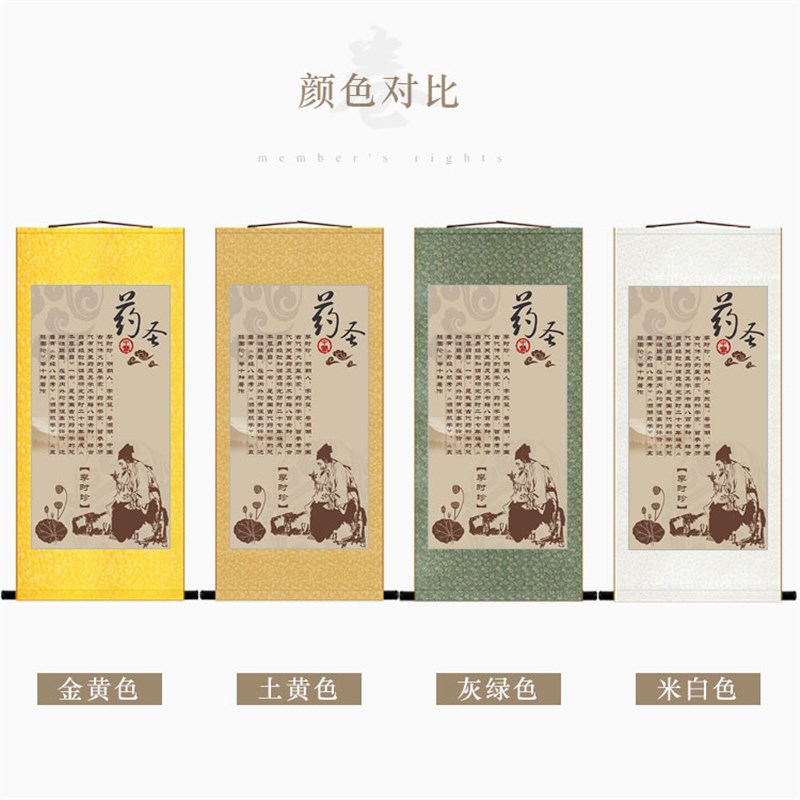 古代中医四大名医k人物画像 扁鹊华佗李时珍张仲景 卷轴挂画装饰