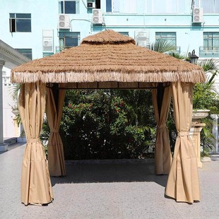 室外亭庭院农家乐茅草亭房屋草棚风景农场室外亭模拟毛亭