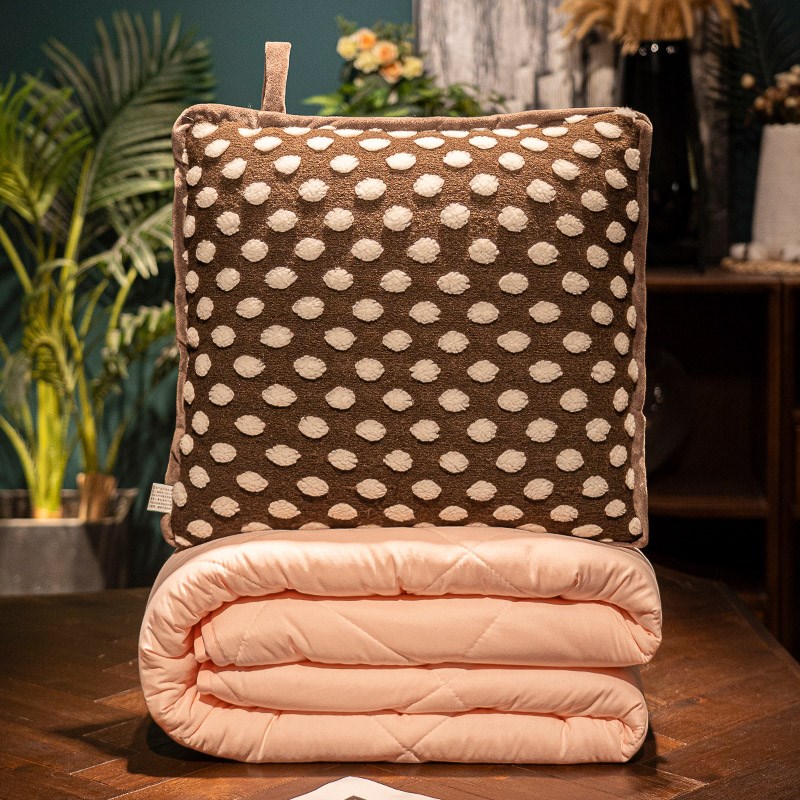 抱枕被子两用加厚加绒办公室午睡枕头毯子二合一车载午.休折叠靠