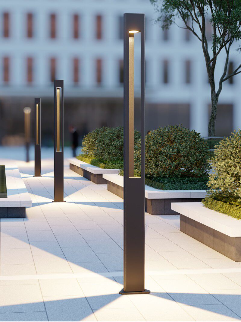 户外防水草坪灯现代简约高杆庭院灯公花园地插灯别墅小区Yled路灯