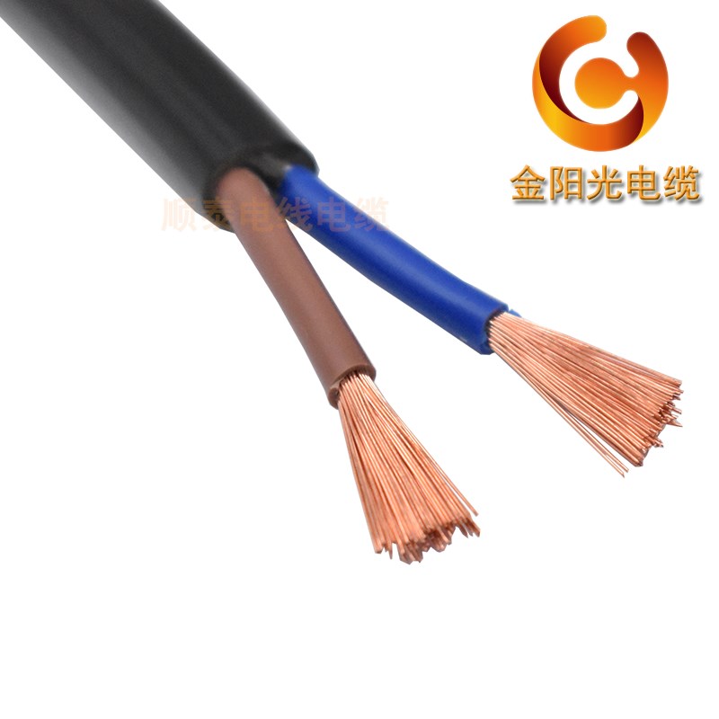 金阳光电缆RVV2芯3芯4芯s1/1.5/2.5/4*6平方纯铜国标软护套电源线