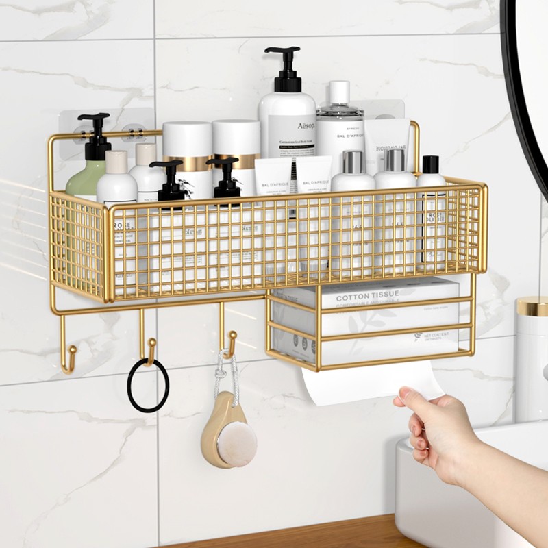 洗脸巾置物架卫生间浴室好物壁挂式洗漱台洗手间免打孔收纳神器