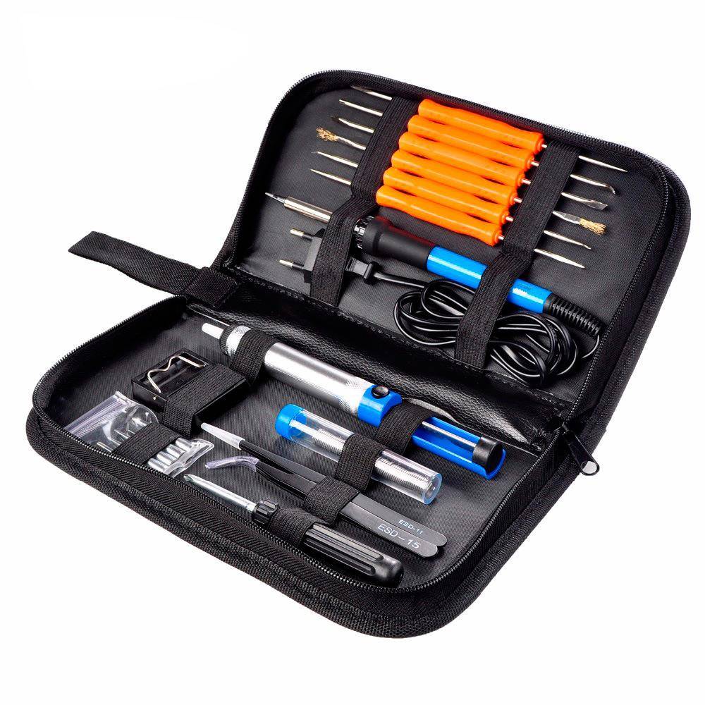 皮包烙铁套装工具焊接工具组合110v/220V60w可调温度烙铁工具箱