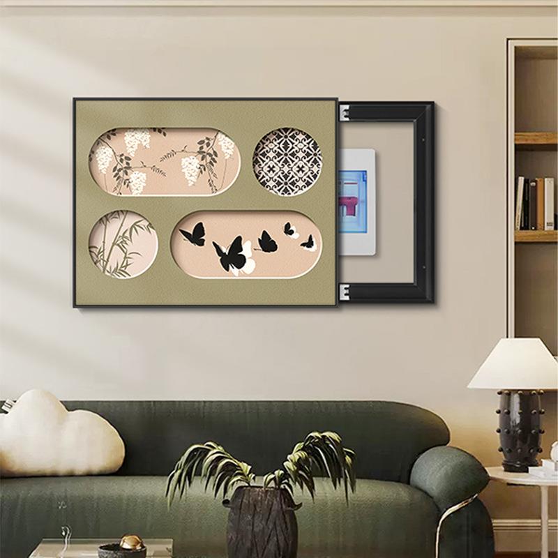 美拉德电表箱装饰画配电箱电闸装饰美式复古挂画高级感强弱电箱画