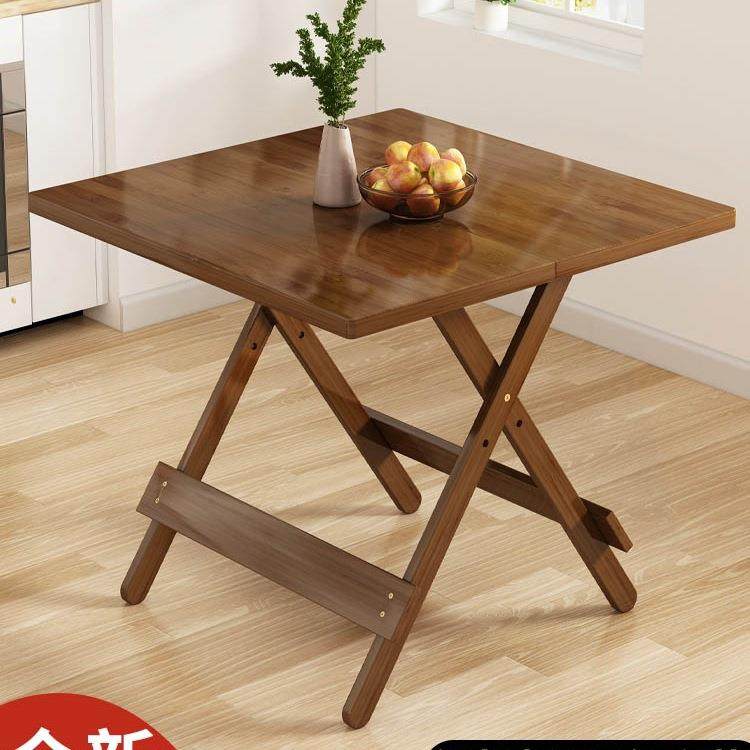 家用折叠餐桌简易实木吃饭小方桌便携式省空间夜市网红摆摊小桌子