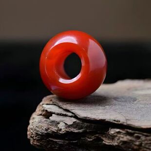 天然南红跑环玛瑙配饰手串面包圈diy手工配件文玩手链圆环配珠