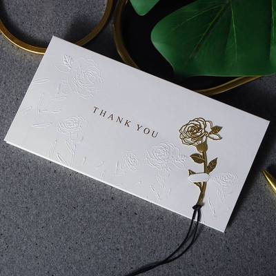 Rose Gold Thank You Cards For Your Order Card Praise Labels