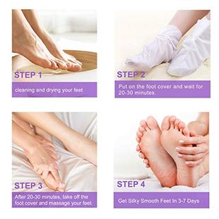 Foot Peeling Mask 2 Pack Foot Moisturizing Mask Lavender E