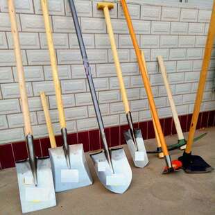 用农用铁锹农用锹把铁锨农头长锄用H尖镐镐把农用铁柄木柄把