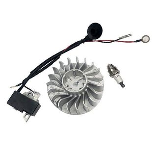 极速Chainsaw Ignition Coil Wires Flywheel Keyway Spark Plug