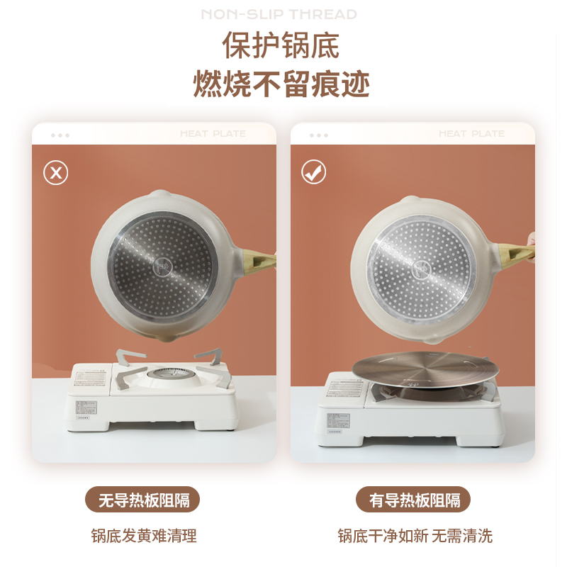 腾宁 电磁炉导热板电陶炉砂锅摩卡壶导热垫片燃气灶不锈钢解冻盘