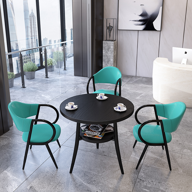 北欧简约洽谈桌椅组合网红咖啡厅奶茶店休闲桌子阳台小户型小圆桌