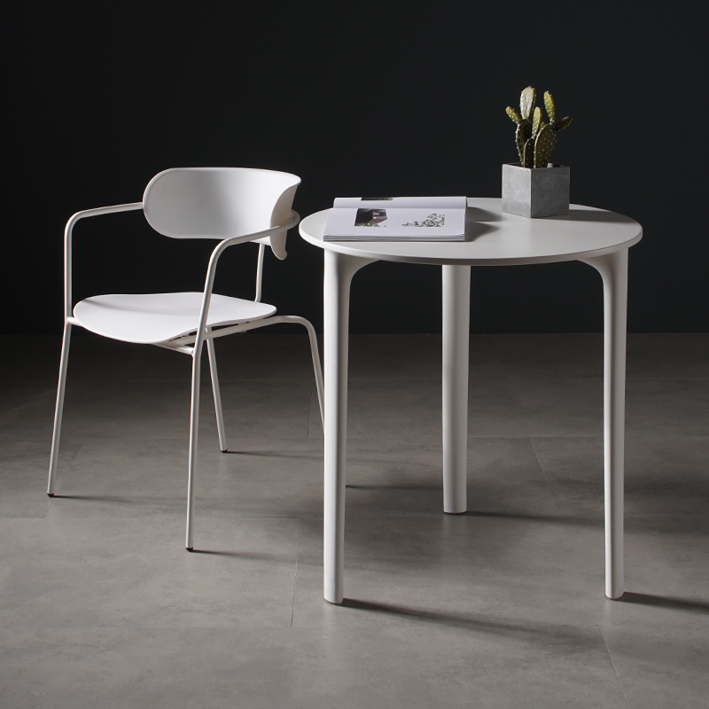 北欧餐桌户外奶茶店桌子简约圆桌家用方桌小户型咖啡厅桌阳台桌椅